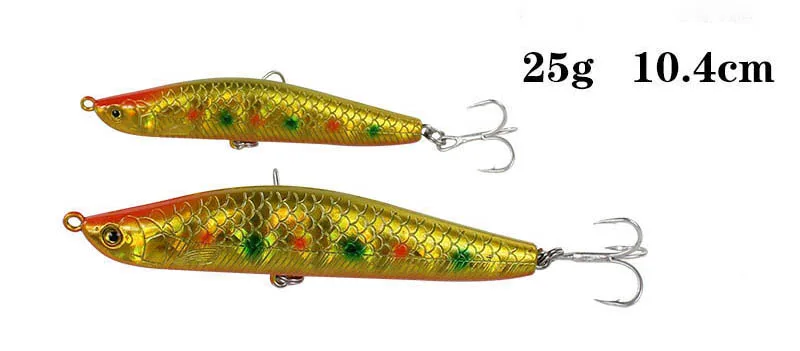 Ondas do Mar de Boa Pesca da Carpa Unidades Pacote Barato Lápis Isca 10 cm 25g Qualidade Cavala Gancho Bass Artificial Enfrentar 6 - 4 6 unidades pacote barato lápis isca 10