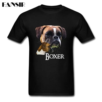 

Hot Sale Men T Shirts Boxer Dog Short Sleeved Cotton O Neck T-Shirt For Teenager