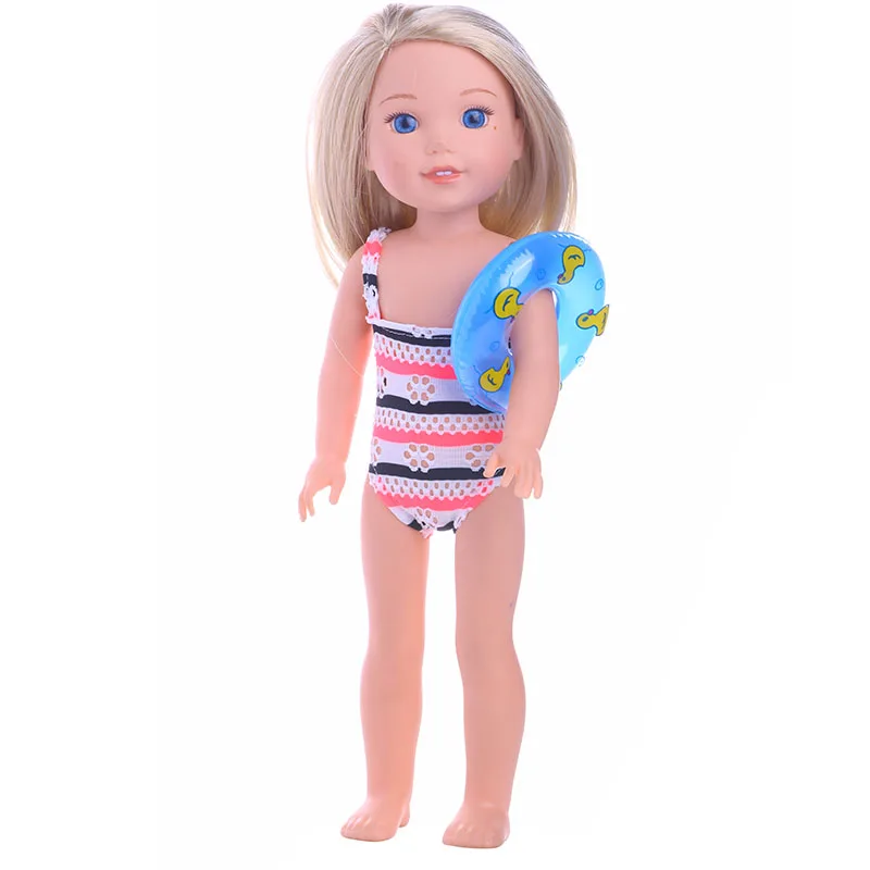 

Luckdoll Two-tone Swim Ring for 14.5-inch Weliee Weehers Dolls, Best Holiday Gift for Children