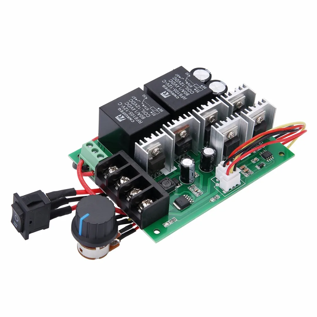 DC 10 V 50 12/24/36/48V 60A ШИМ регулятор скорости двигателя CW CCW Реверсивный переключатель