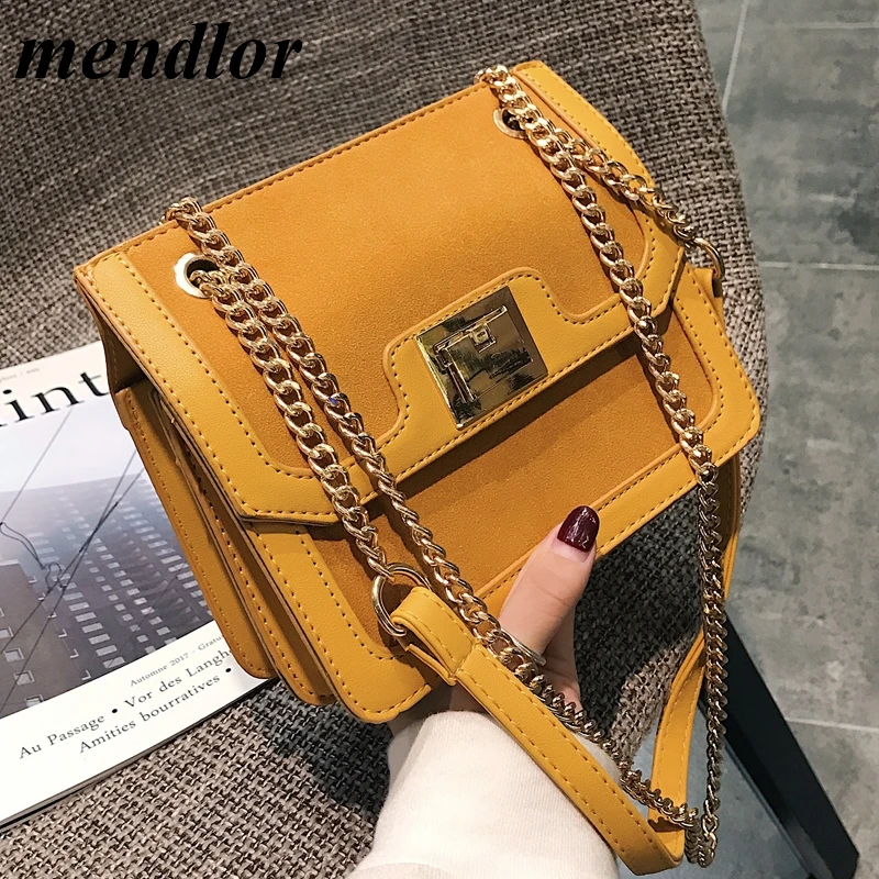 

Fashion Female Square Bag 2018 New Quality Matte Leather Women's Designer Handbag Ladies Lock Chain Shoulder Messenger bag