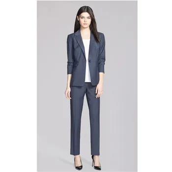

New Real Full New Arrival 2 Pieces Set Female Fashion Outwear Jacket Pants Custom Made Comfortable Elegant Women Business Suit