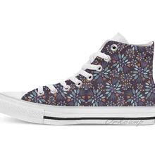 Blueberry/высокие парусиновые туфли на плоской подошве; повседневная обувь на заказ; Прямая