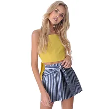 Женская юбка в полоску с оборками, облегающие короткие юбки-карандаш, мини-юбка с бантом