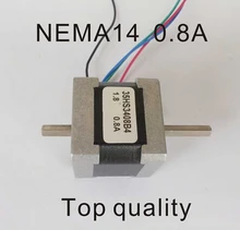 NEMA14 Stepper Motor Dual Shaft 18N.cm 25oz-in Motor Length 34mm CE Rohs CNC Stepping Motor