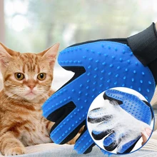 Pet Cleaning Gloves Mane Silica Gel Safety Cut-Resistant Glove Wear-resistant Dog Bath Massage Brush Gloves Durable GST018