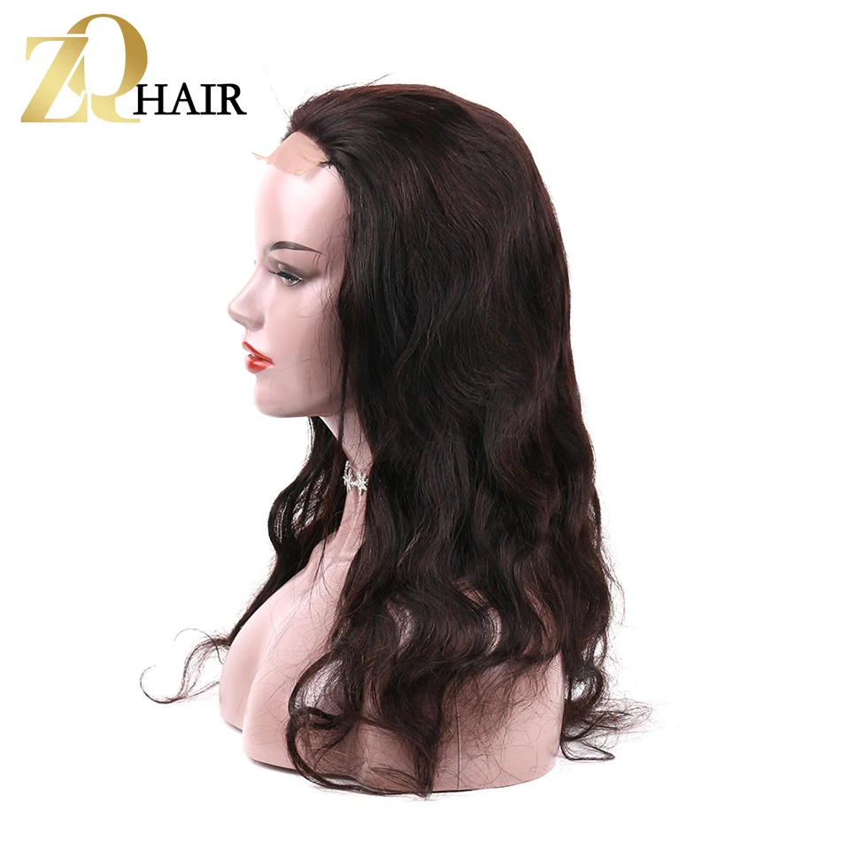 ZQ волосы объемная волна 4*4 Кружева фронтальный натуральные волосы парики бразильские не Реми волосы швейцарские кружева натуральный цвет