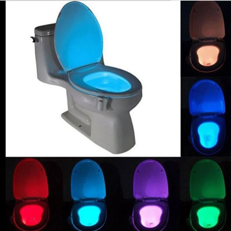 

Toilet Lamp Night Light With Motion Sensor 8 Color Home Decoration Led Night Light Operated Automatic Light