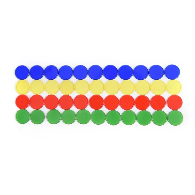 50pcs Colorful PRO Count Bingo Chips Markers for Bingo Game Cards 1.5cm