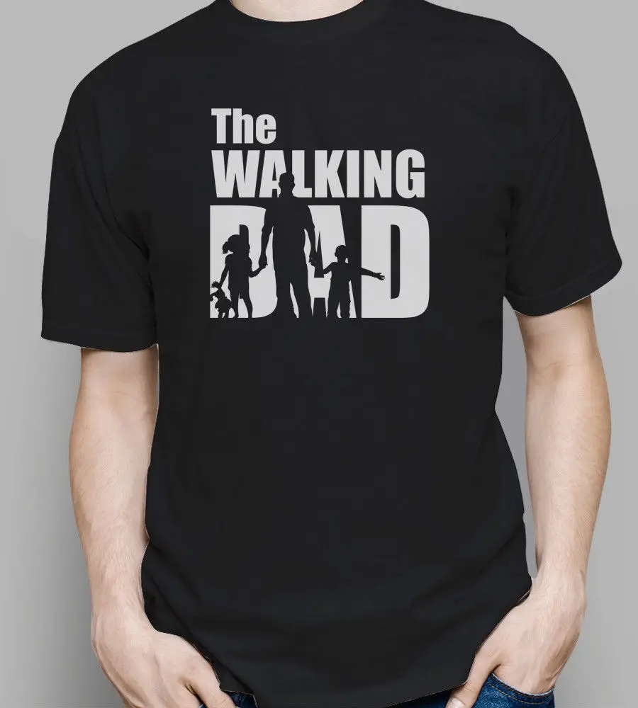 

NEW FATHER THE WALKING DAD MENS FUNNY WHITE Gray Black Gift Shirt Free Shipping