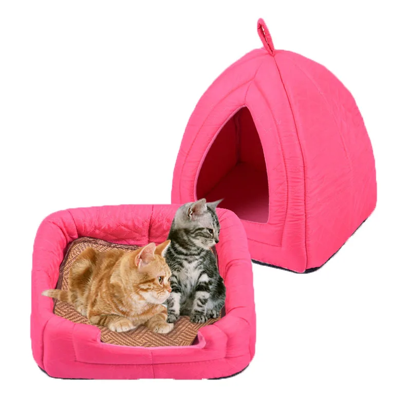 Pet Kennel Soft Dog Bed For Puppy Dog Cat with Dot print Pet House Cama