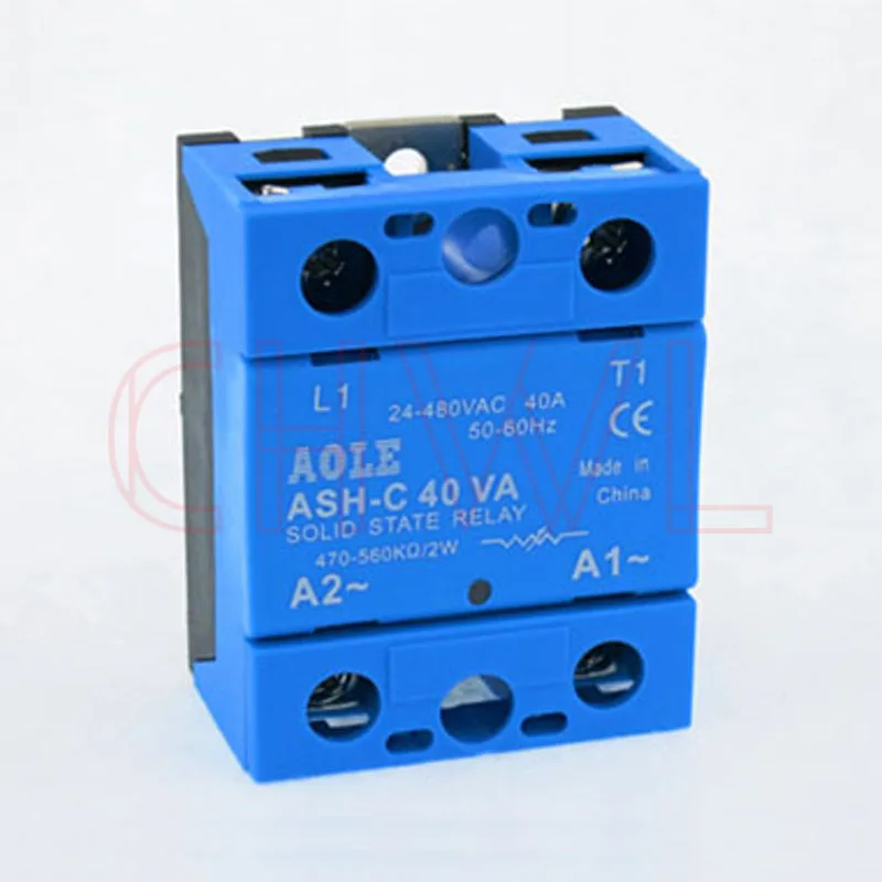 

High Quality 1pcs Solid State Relay Module ASH-C 40VA 40A /250V Extermal control potentiometer Input 24-480VAC Output