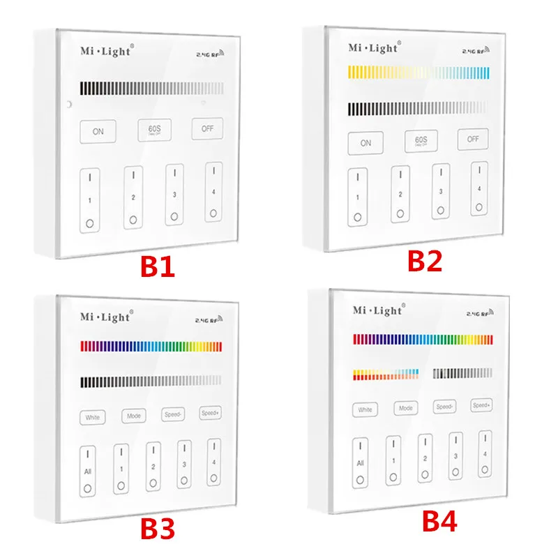 Светильник mi 4-Zone Smart Touch panel контроллер яркости Dim mi ng B1 B2 B3 B4 DIM/RGBW/RGB+ CCT для светодиодной ленты/панельный светильник/лампы