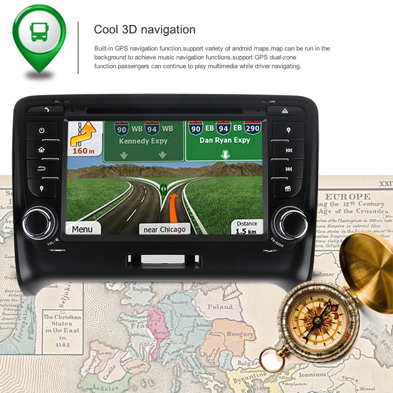 Clearance Touch Screen Android 8.0 8.1 2 DIN Car DVD GPS For Audi TT MK2 2006 2007 2008 2009 2010 2011 2012 multimedia player radio wifi 27