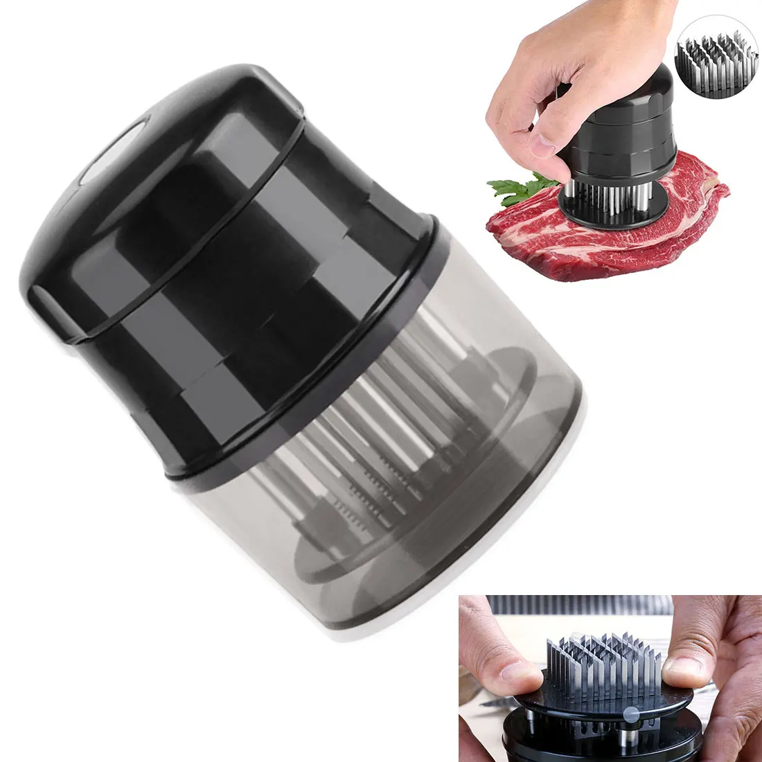 Мясо Beaf стейк Мясо Tenderizer полезные кухонные инструменты для приготовления пищи игольчатый мясной тендеризатор нож из нержавеющей стали 56 лезвий