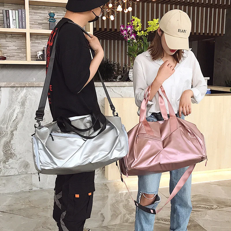 

New large-capacity female travel bag Men and women handbag Waterproof wet and dry separation swimming fitness Messenger bag