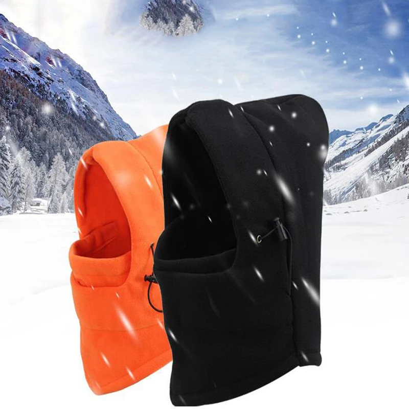 

Cycling Mask Outdoor Windproof Winter Fleece Hat Increase Fleece Mask Ski Hat Riding Mask to Protect The Face And Neck