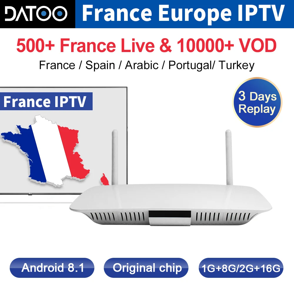 

IPTV France Subscription Leadcool Q1404 Smart tv Box Android 8.1 French Arabic IPTV Portugal Spain Turkey Belgium Italy IP TV