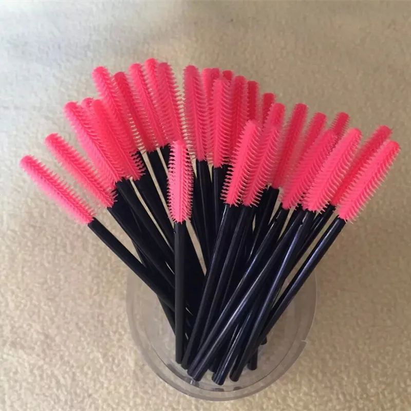 

High Quality 500Pcs One Off Make Up Brushes Make-up Tools Applicators Fashion Silicone Disposable Eyelash Brushes