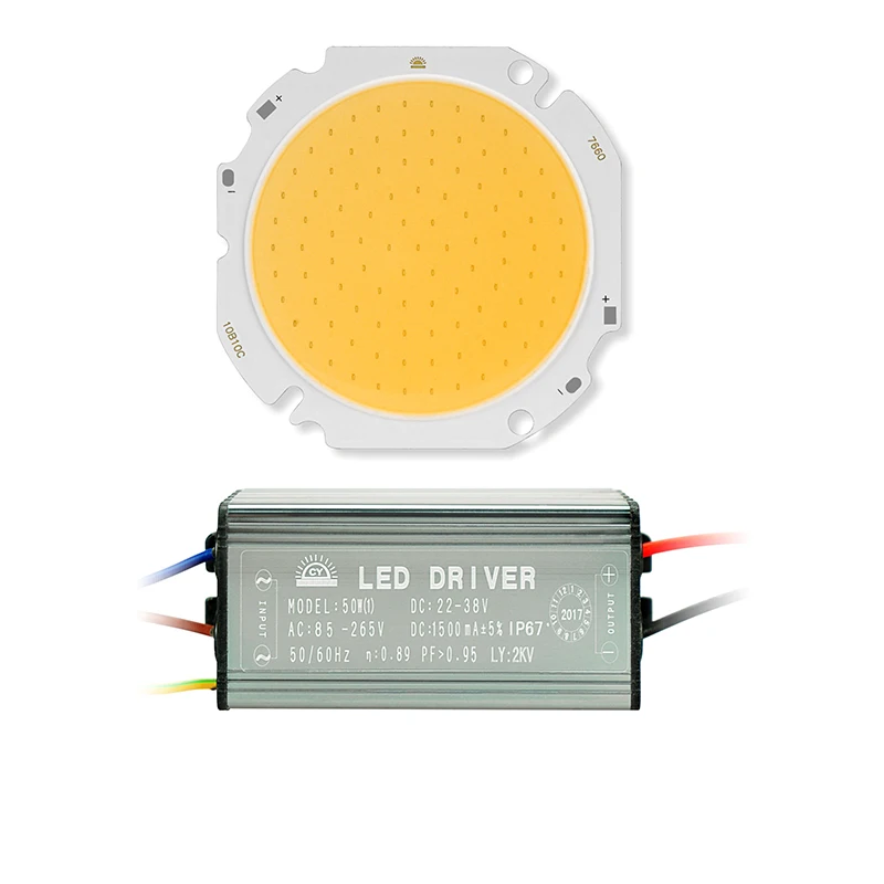 Светодио дный светодиодный COB чип с Вт драйвером 30 Вт 50 Вт вход 30-В 34 в высокая яркость лампы холодный белый теплый белый для DIY открытый