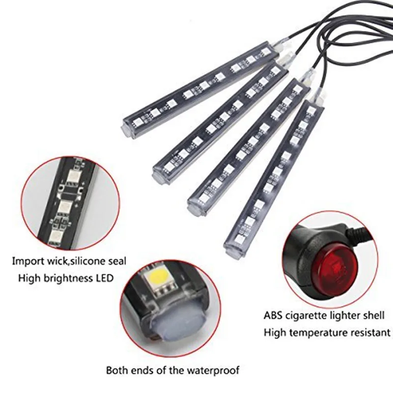 Music control Auto RGB LED Strip Foot Light Car Atmosphere Floor Decoration Car Styling Interior La - 32977543728