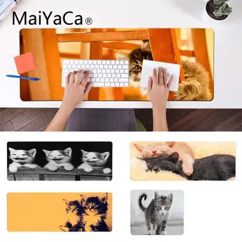 

MaiYaCa Two working kittens Beautiful Anime Mouse Mat Anti-Slip Durable Silicone Computermats