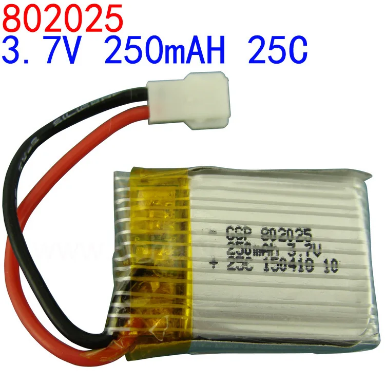 3,7 V 250 mAH Lipo батарея для дистанционного управления детали самолета 3,7 V 250 mAH XH разъем 802025 25C 3,7 V 1S батарея 2 шт./лот