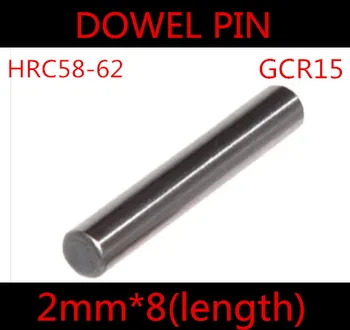 

200pcs/lot High Quality 2*8mm 2.0mm GGr15 Bearing Steel Dowel Pin Length 8mm