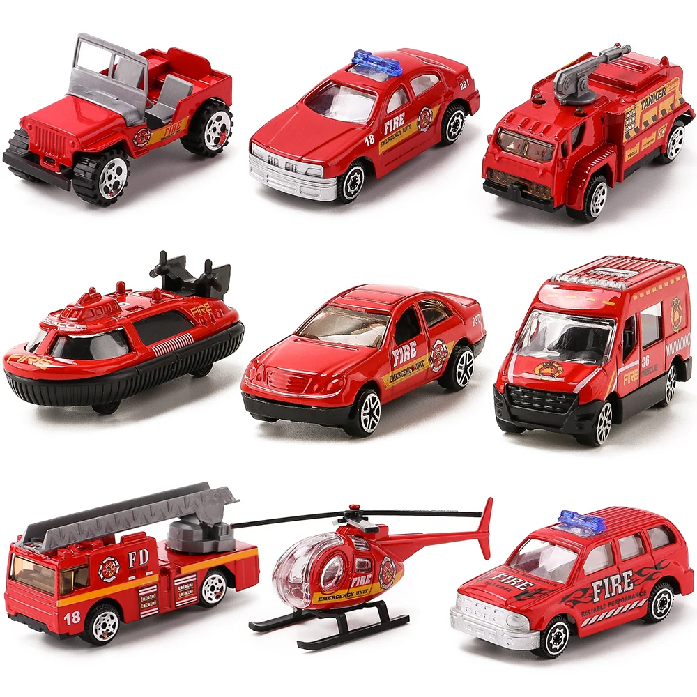

Fire Fighting Series Die Cast Metal Toy Cars Set of 3Pcs, Model Cars Vehicle Set Collection Gift for Boys Girls Kids 1:64