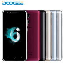 Original doogee y6 huella digital del teléfono celular 5.5 “RAM 2 GB ROM 16 GB MTK6750 Qcta Core Android6.0 Dual SIM 13.0MP 3200 mAH Teléfono Inteligente
