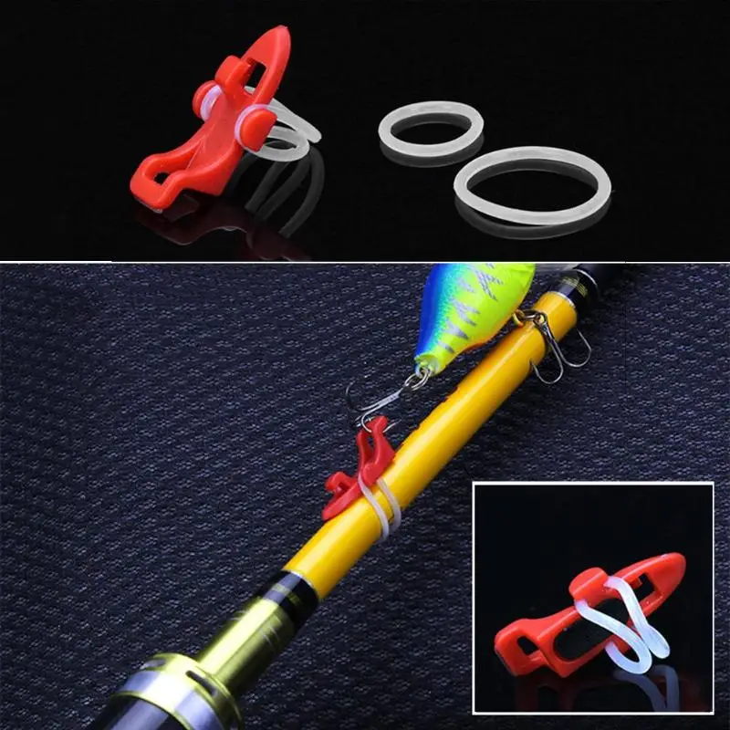 Fishing Hook Keeper Fishing Lure Bait Safety Holder Plastic Hanger for Fishing Rod Pole Fishing Tackle Accessories