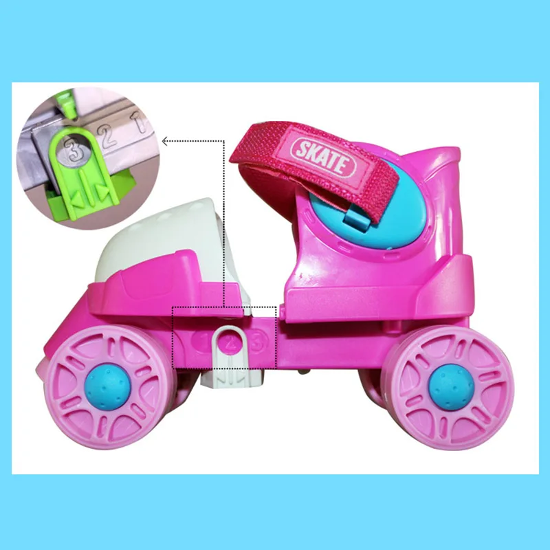 الأطفال طفل اثنين خط زلاجات دوارة صف مزدوج 4 عجلة التزلج أحذية Patines أون لينيا (Fiat Linea حجم الحرة ل Beginder هدية للتعديل IB28