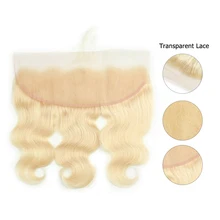 LS Cabelo Remy Brasileiro Do Cabelo Onda Do Corpo Blonde Cor Orelha a Orelha Rendas Frontal Cabelo Humano 613 Frontal 13x4 médio e despedida livre