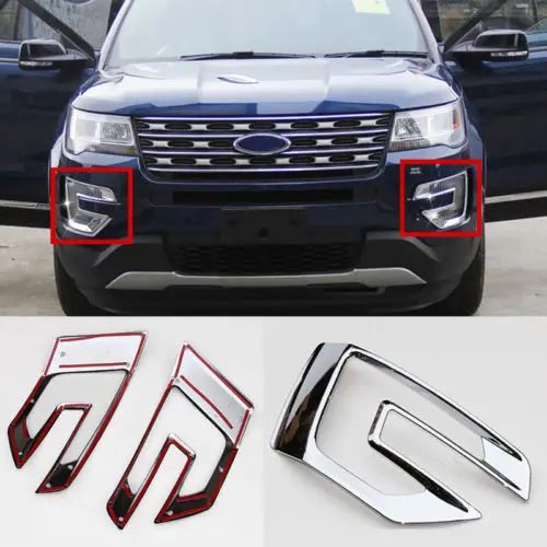 

2pcs ABS Front Fog Light Decoration Frame For Ford Explorer 2016