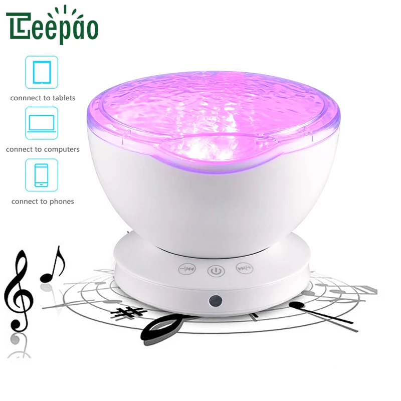 Ocean Wave Night Light Projector Starry Sky Aurora LED Night Light With