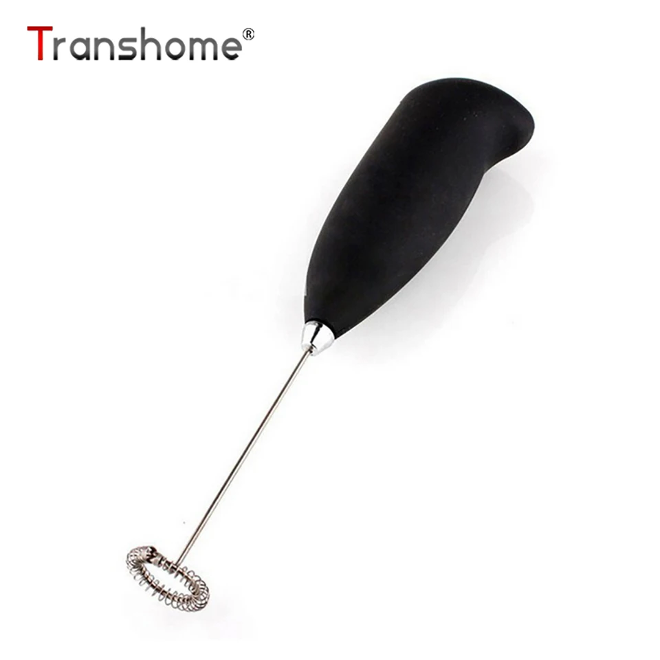 Transhome 1 Piece Stainless Steel Whisk Handheld Milk Frother Wand