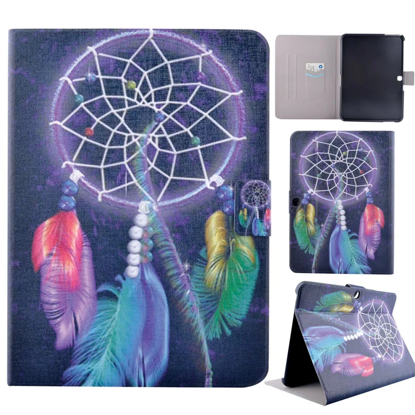 

Pattern Painted PU Leather Tablet Cases For Samsung Galaxy Tab 4 10.1 LTE SM T530 T531 Case Stand with Card Bag Cover