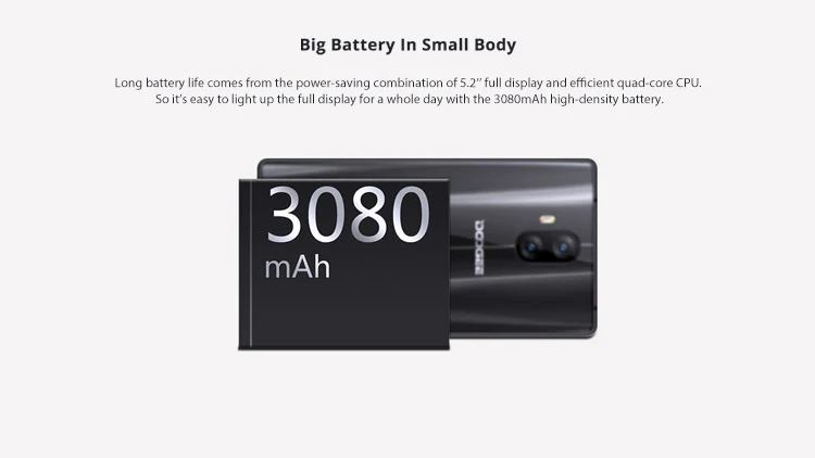 DOOGEE MIX LITE 2GB RAM 16GB ROM MTK6737 1.3GHz Quad Core 5.2 Inch IPS HD Bezel-less Screen Dual Camera Android 7.0 4G LTE Smartphone