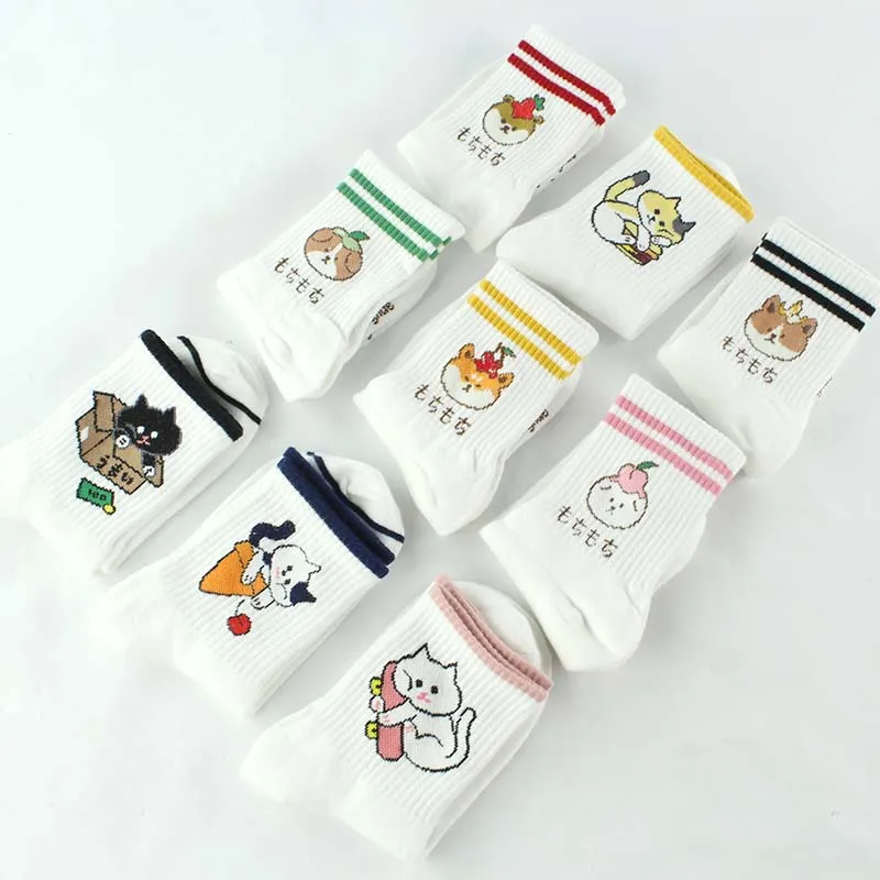 [Cospacool] милые японские забавные носки с изображением животных Kawaii Fruit Sokken Art белые