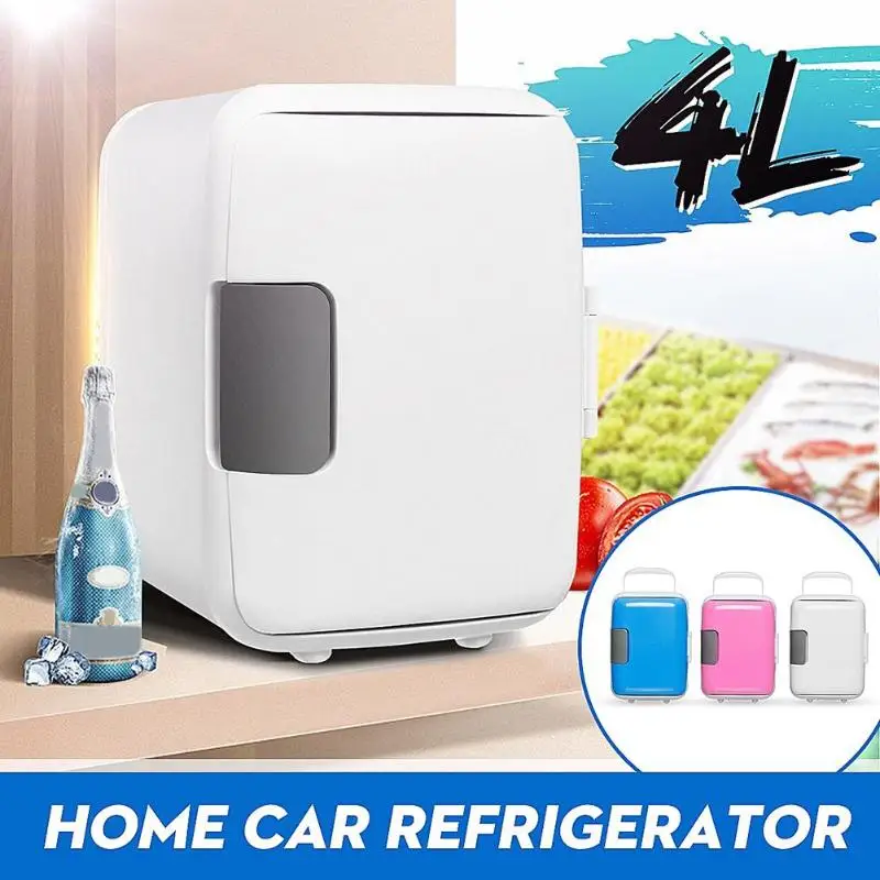 Двойное использование 4л автомобильный домашний холодильник Ультра тихий пивной охладитель автомобильный мини-холодильник морозильная камера охлаждающая нагревательная коробка холодильник крутой