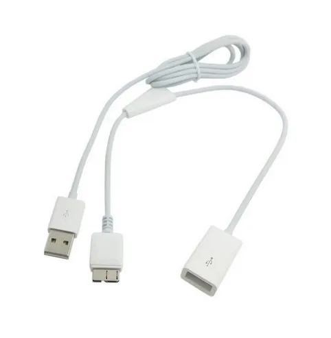 

White Color Micro USB 3.0 OTG Host Flash Disk Cable with USB Power for Lenovo Thinkpad 8 Tablet