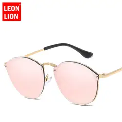 LeonLion 2018 металл без оправы Солнцезащитные очки для женщин для Классический Street Beat очки HD фирменные очки для вождения Óculos De Sol Feminino