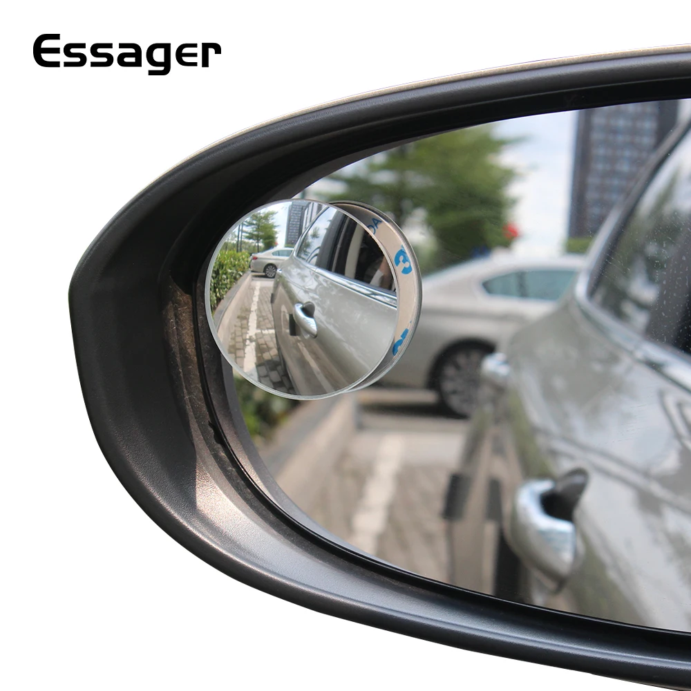 

Essager 2pcs Car Holder HD Rearview Mirror For Car Vehicle Auto Rear View Mirror 360 Degree Wide Angle Blind Spot Rimless Mirror