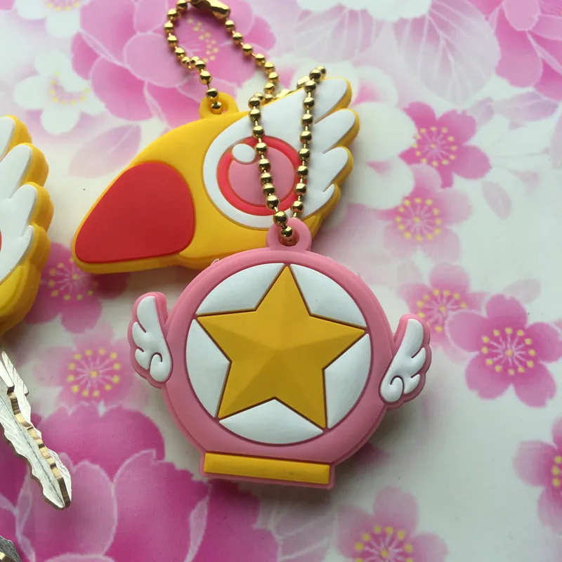 Японское аниме Kinomoto Cardcaptor Sakura чехол для ключей Kawaii Мультяшные брелки силиконовые