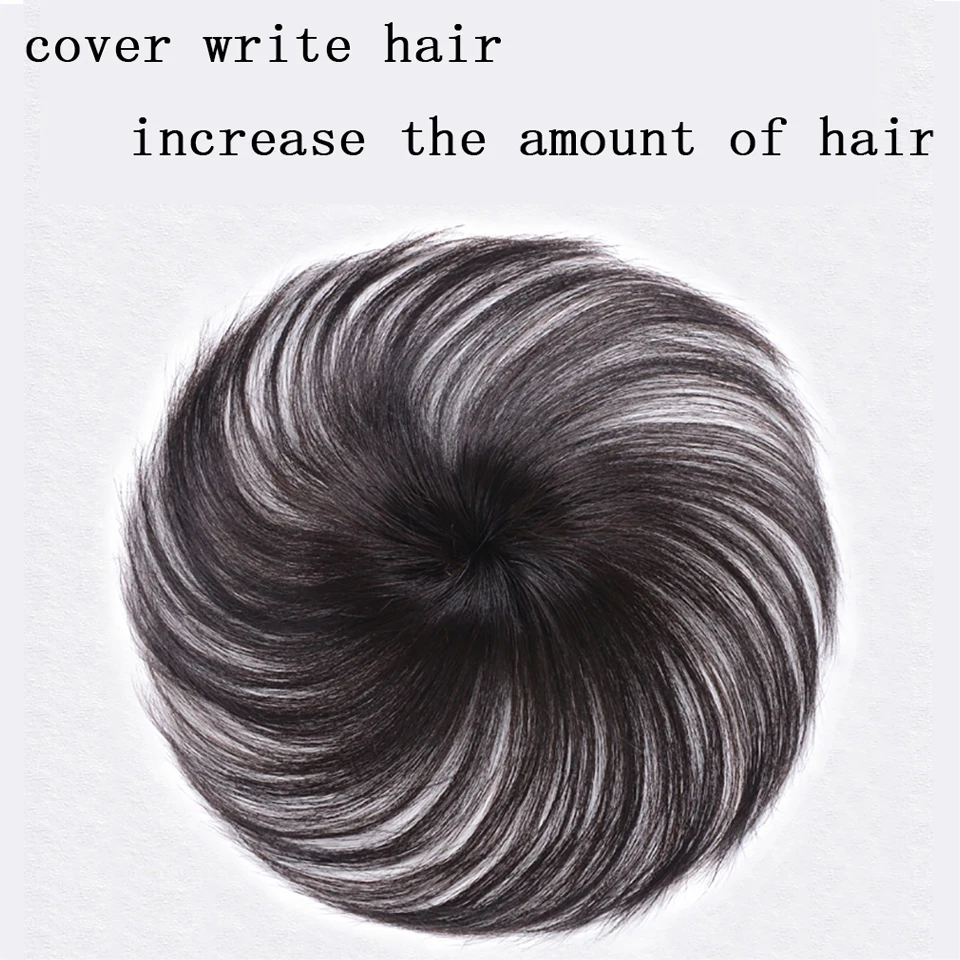 MEIFAN верхние части волос для женщин в накладных частичная замена цвета волос невидимые бесшовные ручные тканые покрытия белые волосы