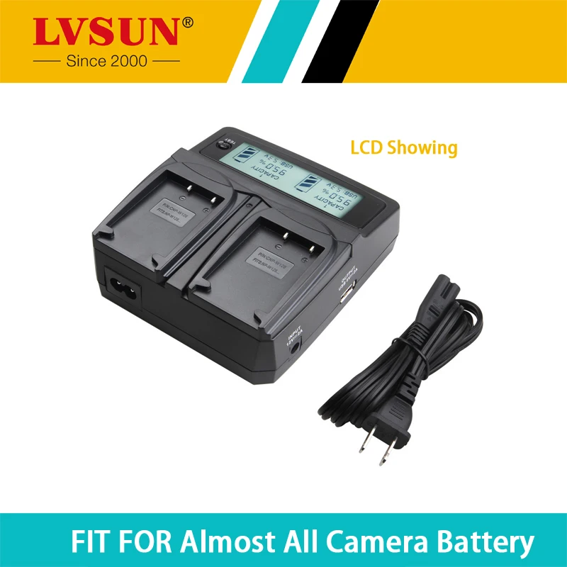 

LVSUN Universal Camera Battery Charger For Canon FUJIFILM FUJI FNP60 FNP120 F601Z 50i F401Z 1400 2300 2400 F810 F710 F700 F610