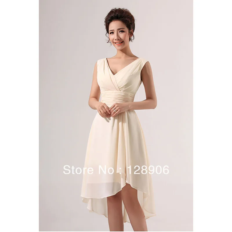 Fashion Bride Short Design Bridesmaid Dresses Ivory Color V Neck Fashion Bride Short Design Bridesmaid Dresses Ivory Color V Neck Formal Dress Marriage 2016 In From Weddings