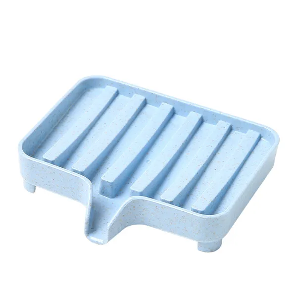 Креативные простые держатели соломенного мыла с канализационными фитингами, формы для ванной комнаты для мыла, губки, губки для мытья посуды, коробка для мыльницы - Цвет: blue
