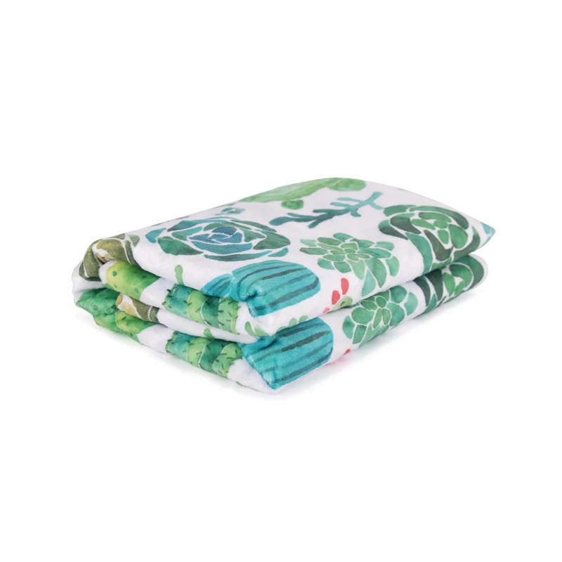 Детское одеяло с цветами, Мягкое байковое детское одеяло s, детское комфортное одеяло DOM837 - Цвет: green