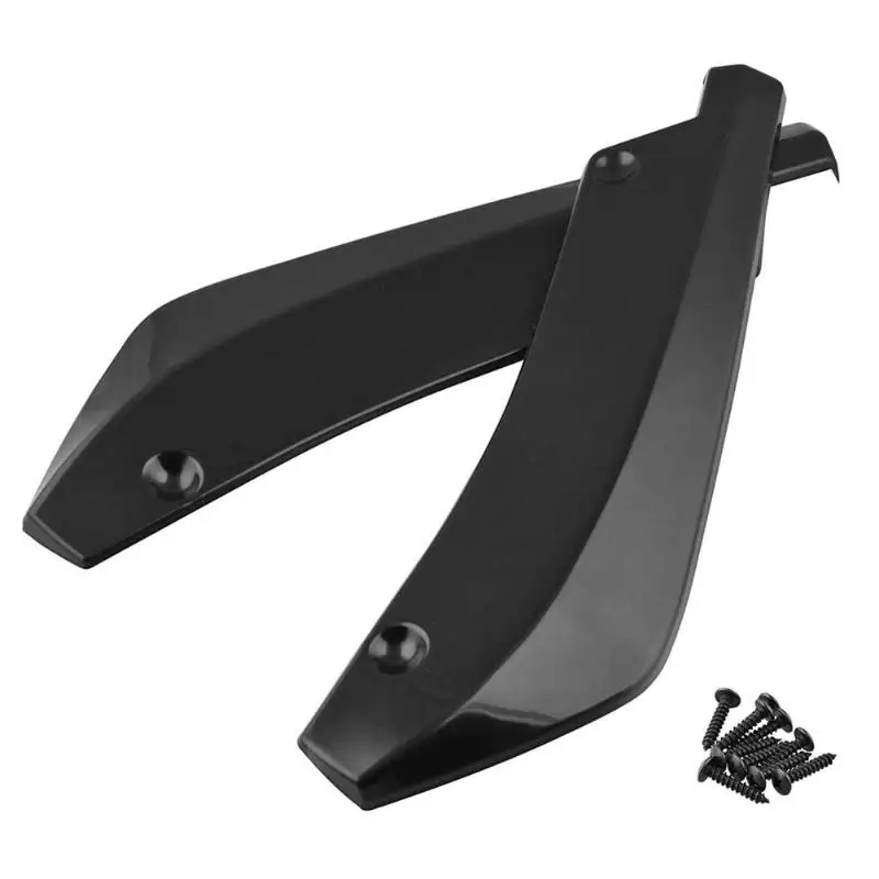 

2pcs Universal Car Rear Bumper Lip Spoiler Canards Wrap Angle Scratch Protector Diffusers ABS Car Exterior Parts Bumpers